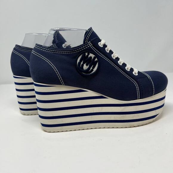 Miu Miu Shoes Women's Size 38.5 Platform Sneakers Authentic Designer Luxury Bold - Picture 11 of 16